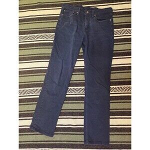 Levi's 514 Men's Dark Wash Blue Cotton Denim Jeans 5-Pocket Logo W32 L34